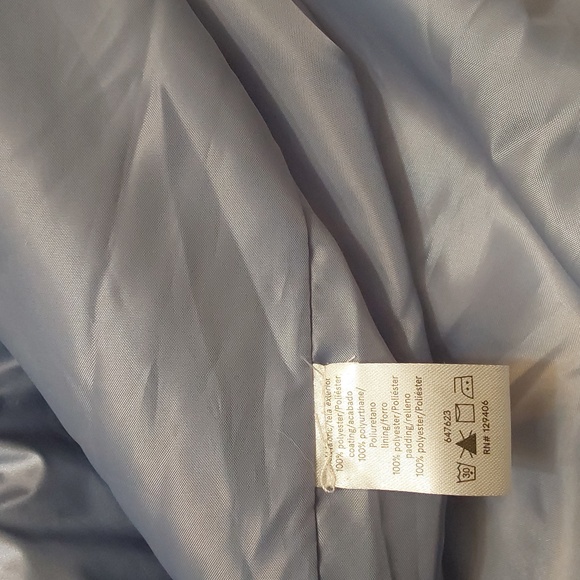 Venus long Metallic Puffer Coat Slate blue/grey - Picture 8 of 8